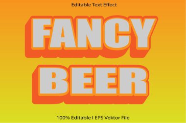 Süslü Bira Düzenlenebilir Metin Efekti