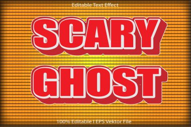 Korkunç Hayalet Düzenlenebilir Metin Efekti