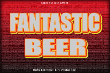 Fantastik Bira Düzenlenebilir Metin Efekti