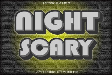 Gece Korkutucu Düzenlenebilir Metin Efekti