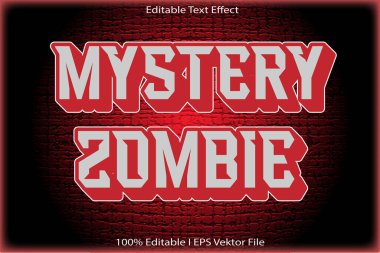 Zombi düzenlenebilir metin efekti
