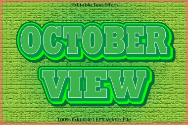 Ekim Görünümü Düzenlenebilir Metin Efekti