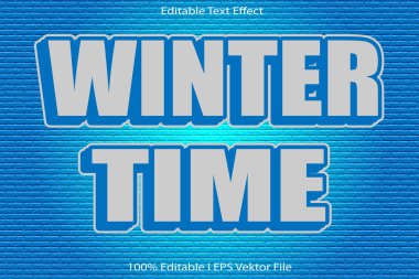 Kış Saati Düzenlenebilir Metin Efekti