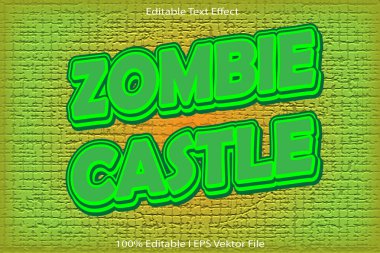 Zombi Kalesi Düzenlenebilir Metin Efekti