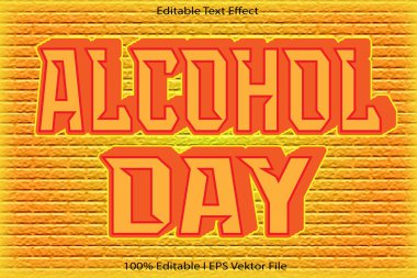 Alkol Günü Düzenlenebilir Metin Efekti