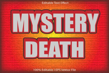 Gizemli Ölüm Düzenlenebilir Metin Efekti