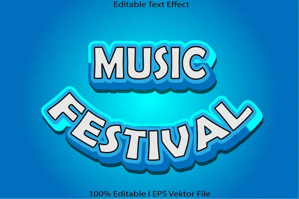 stock vector Music Festival Editable Text Effect