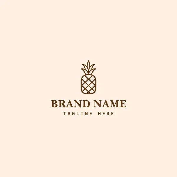 stock vector Unique pineapple logo design, vector illustration, minimalist style, tropical fruit icon, graphic design, logo template, vibrant colors, professional branding, creative artwork
