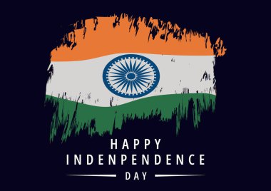 Hindistan Bağımsızlık Günü Şablon Tasarım İllüstrasyonu. Tebrik kartı, poster ve afiş için uygun.