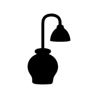 A table lamp silhouette icon vector  clipart