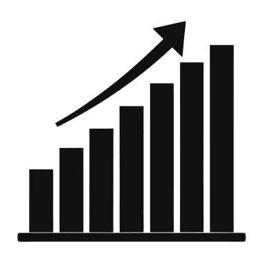 Büyüyen çubuk grafik vektörü 