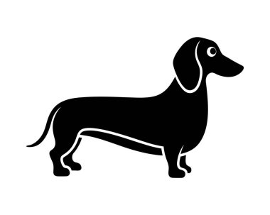 dachshund köpek vektör simgesi