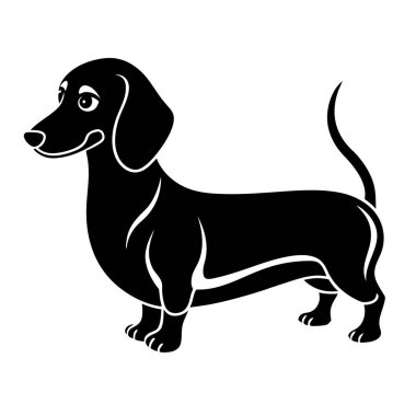 dachshund köpek vektör tasarımı