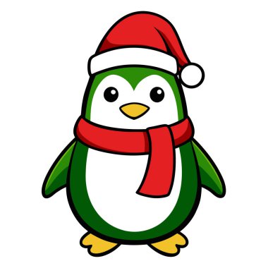 Noel Baba 'lı Penguen-Noel Baba