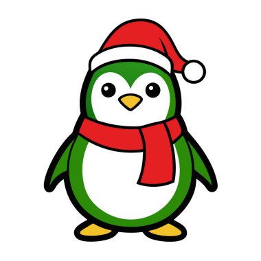 Noel Baba 'lı Penguen-Noel Baba