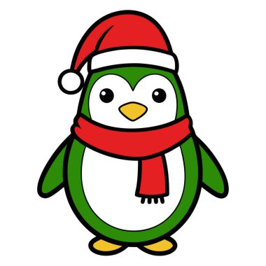 Noel Baba 'lı Penguen-Noel Baba