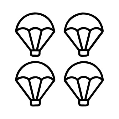 parachute-line-art-icon-design clipart