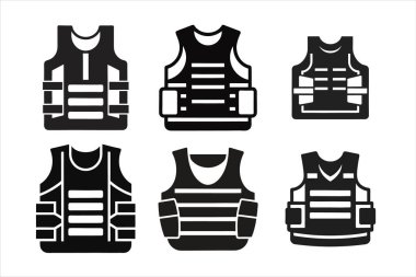 simple-Bullet-proof-vest-silhouette clipart