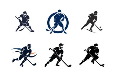 Hockey Players in Action design clipart