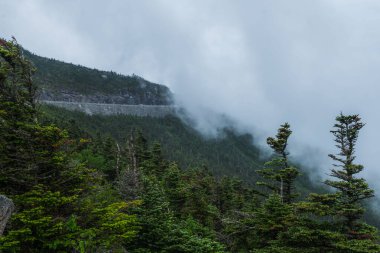 Beyazsurat Dağı Adirondacks New York Foggy, Bulutlu, 