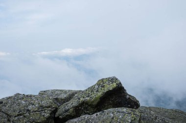 Beyaz Suratlı Dağ Adirondacks New York alçak bulutlarda
