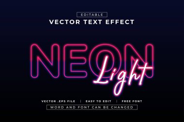 Neon Işığı düzenlenebilir metin efektleri