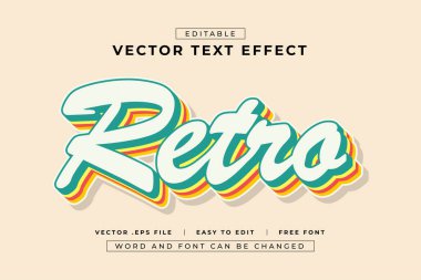 Retro 3d düzenlenebilir metin efektleri