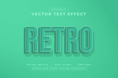Retro Biçim 3d düzenlenebilir metin efektleri