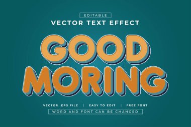 Eski tarz ile Günaydın düzenlenebilir metin efektleri