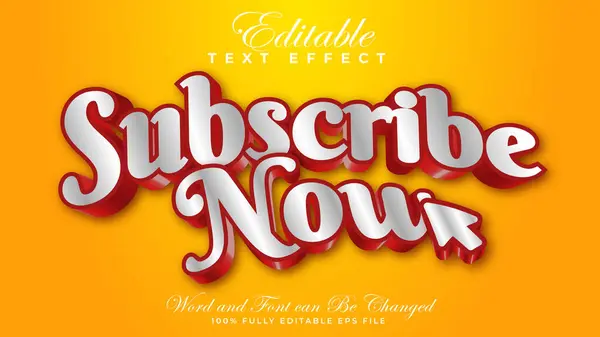 Düzenlenebilir 3d metin efekti aboneliği