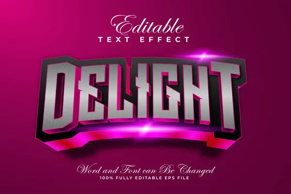 Delight 3d düzenlenebilir metin efekti
