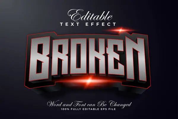 Kırık 3B düzenlenebilir metin efekti