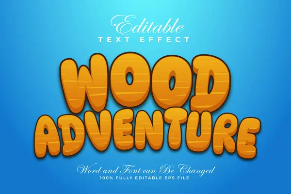 Ahşap Macera düzenlenebilir metin efekti