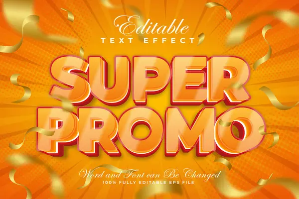 Düzenlenebilir 3D Super Promo metin efekti ürün tanıtımları için uygundur