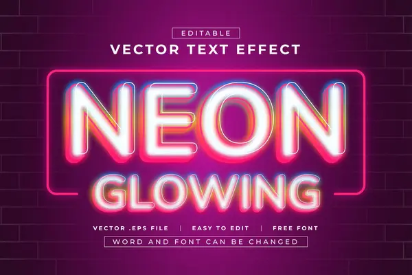 Neon Parıldayan düzenlenebilir metin efektleri