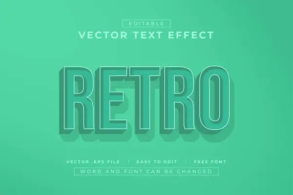 Retro Biçim 3d düzenlenebilir metin efektleri