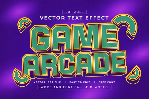 Vektör Oyunu 3 boyutlu düzenlenebilir metin efektleri