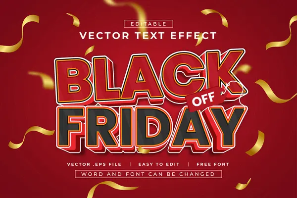 Düzenlenebilir 3B metin efekti Kara Cuma