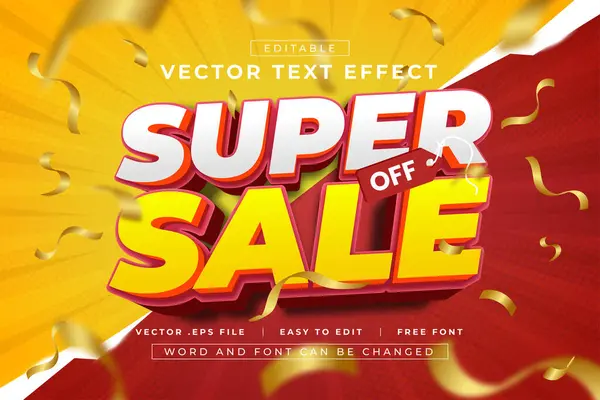 Super Sale 3d düzenlenebilir metin efektleri