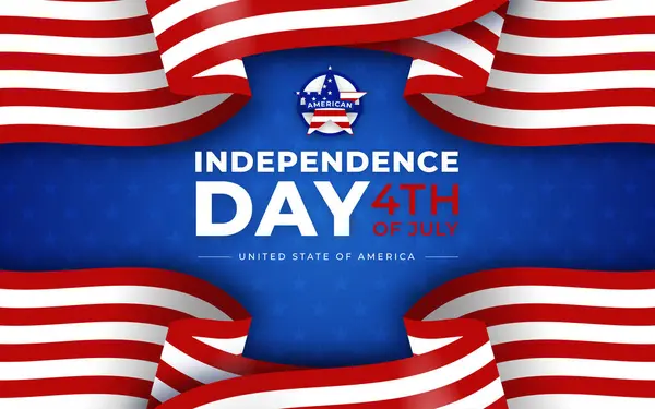 Vektör arkaplanı 4 Temmuz - Bayrak ile Bağımsızlık Günü