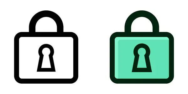 Anahtar simgesi siyah ve renkli illüstrasyon