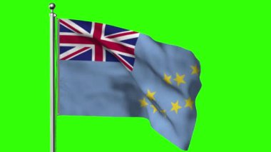 Dalgalanan rüzgarlı bayrak.