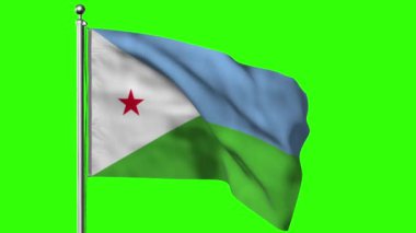 djibouti bayrağı, 3 boyutlu, ulusal bayrak