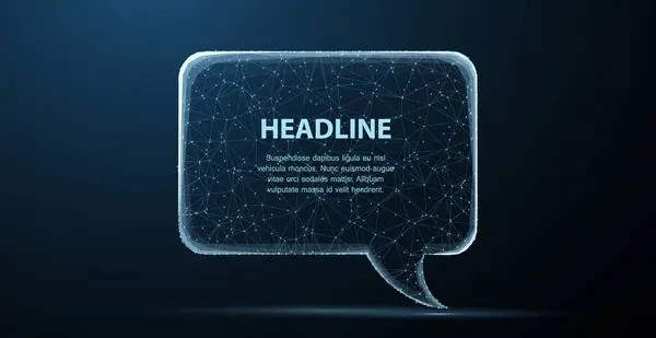 Kabarcık konuşması. Mavi arkaplanda soyut vektör bobble simgesi çizimi izole edildi. İletişim sohbeti, diyalog, forum iletisi, cevap fikri, internet konuşması, iletişim destek konsepti illüstrasyonu