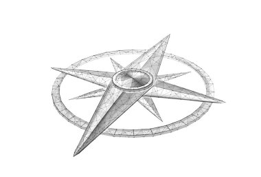 Düşük kutup vektör pusulası. İş stratejisi araştırmacısı, vizyon krizi, Misyon yolu, Ajans yaratıcı, Dijital strateji, Pazar kararı, Başarı stratejisi, Finansal hisse senedi, Şirket vizyonu