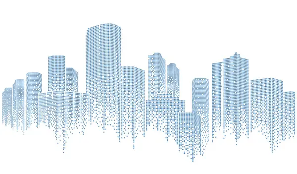 Şehir binaları soyut arka plan. Akıllı şehir, şehir konsepti, gayrimenkul, organizasyon ofisi, gelecekteki şehir manzarası, gökdelen mimarisi, inşaat teknolojisi konsepti.