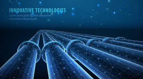 Boru hattı inşaat vektör arka planı. Gaz endüstrisi, ham petrol, enerji üretimi, kimya fabrikası, petrol işi, doğalgaz taşımacılığı, petrol hattı, boru hattı buharı, bağlantı konsepti.