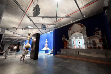 NEW DELHI, INDIA - 24 Temmuz 2024: Sunder Nursery 'deki Humayun Müzesi manzarası, 24 Temmuz 2024, Yeni Delhi, Hindistan.