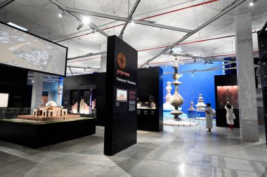 NEW DELHI, INDIA - 24 Temmuz 2024: Sunder Nursery 'deki Humayun Müzesi manzarası, 24 Temmuz 2024, Yeni Delhi, Hindistan.