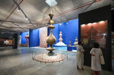 NEW DELHI, INDIA - 24 Temmuz 2024: Sunder Nursery 'deki Humayun Müzesi manzarası, 24 Temmuz 2024, Yeni Delhi, Hindistan.